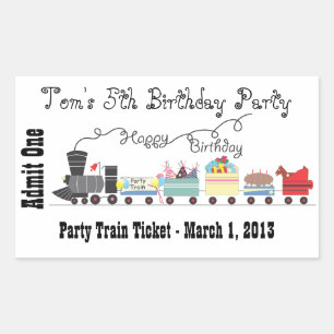 Autocollants de billet de train pour la fête d'ann
