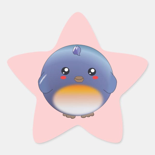 Autocollants de bleuets Cute kawaii (Devant)
