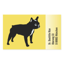 Autocollants de bouledogues français avec texte