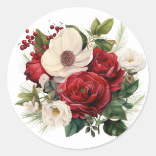 Autocollants de bouquet floral hivernal