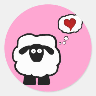 Autocollants de brebis d'amour