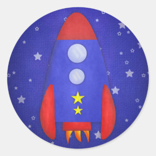 Autocollants de cadeau de bateau de Rocket