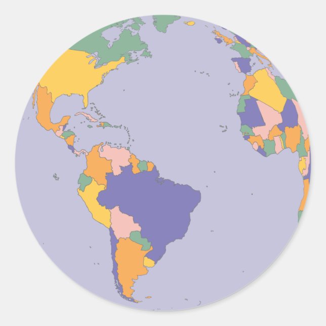 autocollants de carte globe (Devant)