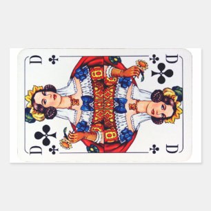 Autocollants de cartes de jeu de la Reine de