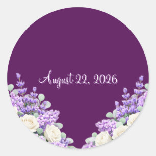 Autocollants de célébration de lilas et de lavande