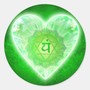 Autocollants de Chakra de coeur