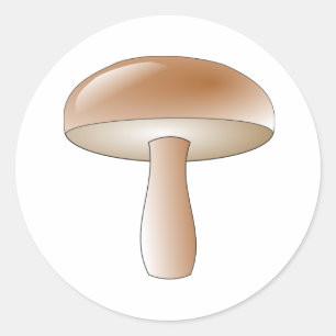 Autocollants de champignon de champignon de paris