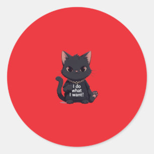 Autocollants de chat noir cool