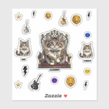 Autocollants de chat royal - Communs, Rares, Légen