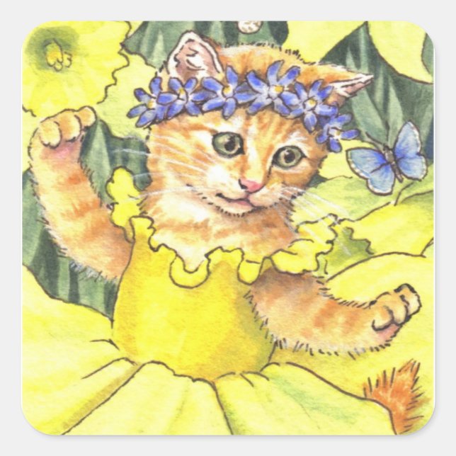 Autocollants de chaton de jonquille (Devant)