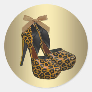 Autocollants de chaussures à talons hauts en or no