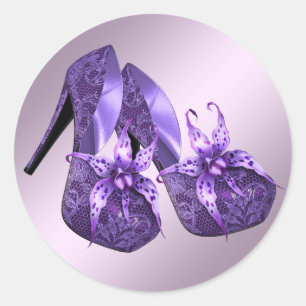 Autocollants de chaussures à talons hauts Orchidée