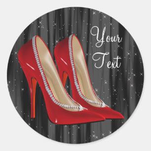 Autocollants de chaussures à talons hauts rouges