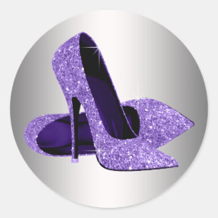 Autocollants de chaussures à talons hauts violets