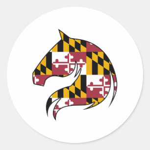 Autocollants de cheval de drapeau du Maryland