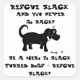 Autocollants de chiens noirs de délivrance -