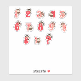 Autocollants de chiffres Câlins de Hérisson | Lett