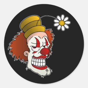Autocollants de clown souriant
