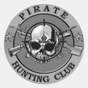 Autocollants de club de chasse de pirate