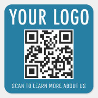 Autocollants de code QR carrés logo personnalisé b