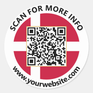 Autocollants de code QR Danemark moderne, Drapeau