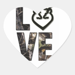 Autocollants de coeur d'amour de Camo de pays