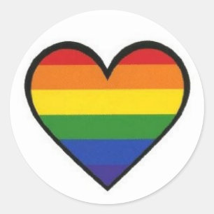 Autocollants "de coeur de fierté d'arc-en-ciel"