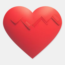 Autocollants de coeur rouge attrayant