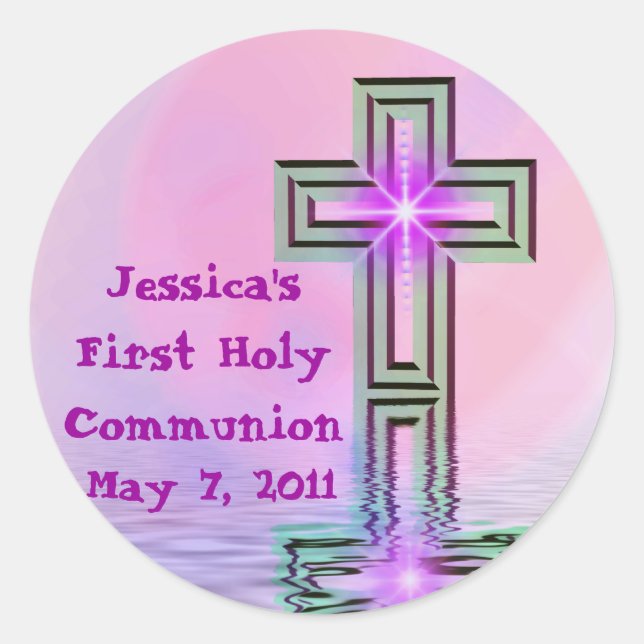 Autocollants de communion personnalisés (Devant)