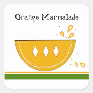 Autocollants de confiture de marmelade d'orange