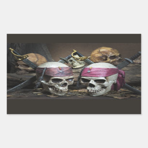 Autocollants de crânes de pirate