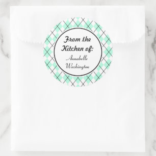 Autocollants de cuisine à la menthe personnalisés