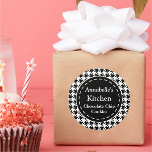 Autocollants de cuisine Black Houndstooth