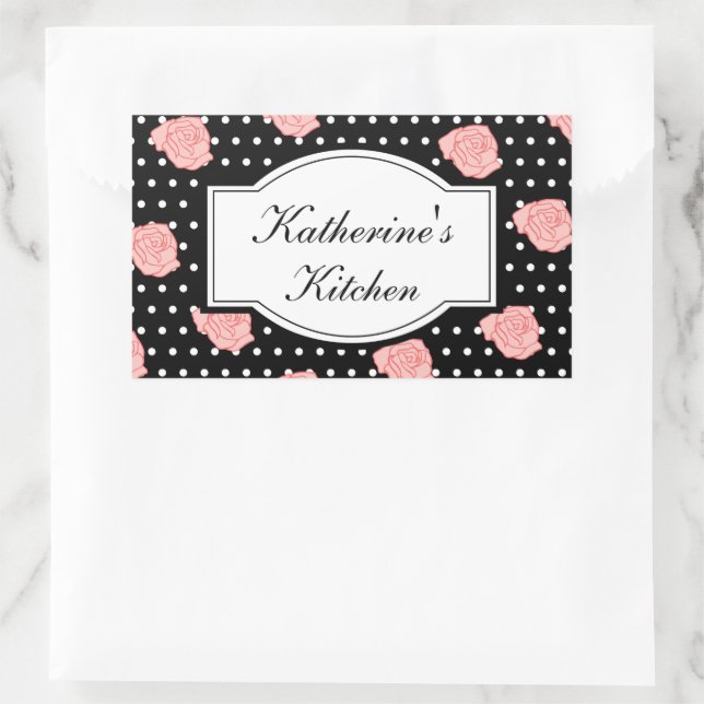Autocollants de cuisine Rose Élégant (Sac)