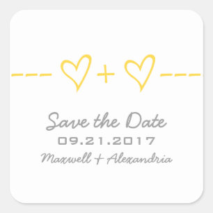Autocollants de date de sauvegarde Équation de cœu