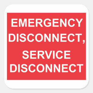 Autocollants de déconnexion d'urgence, déconnexion