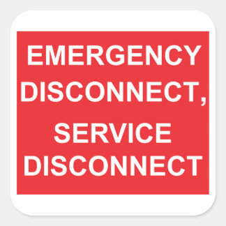 Autocollants de déconnexion d'urgence, déconnexion