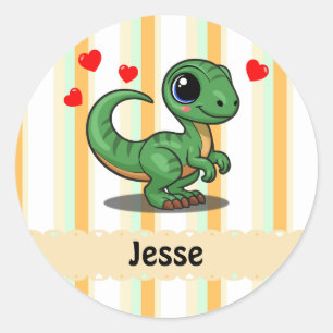 Autocollants de dinosaure Vélociraptor personnalis