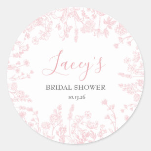 Autocollants de douche chinoiserie rose