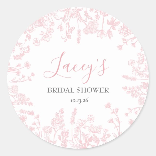Autocollants de douche en chinoiserie rose (Devant)