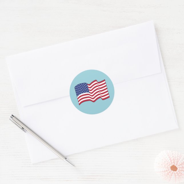 Autocollants de drapeau américain bleu (Enveloppe)