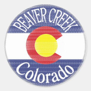Autocollants de drapeau de cercle du Colorado de