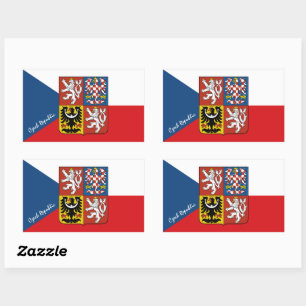 Autocollants de drapeau tchèque et de mode de Répu