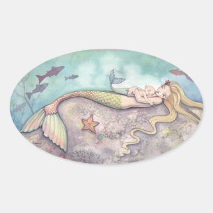 Autocollants de fantaisie berceuse de sirène