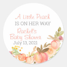 Autocollants de faveur de Baby Shower sur le thème