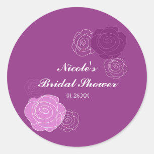Autocollants de faveur de douche de mariage floral