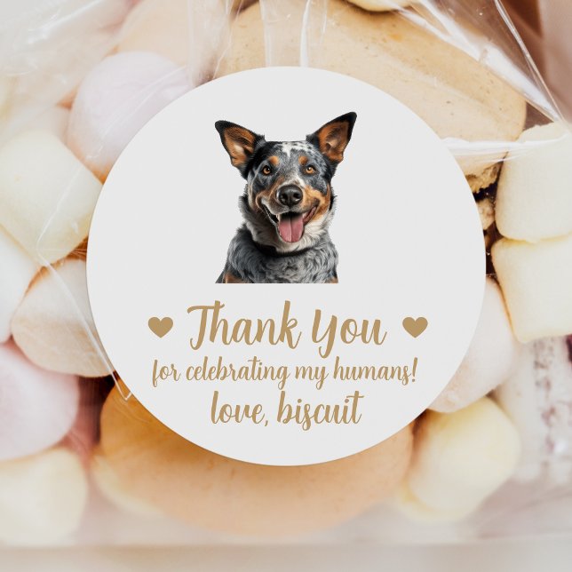 Autocollants de Faveur de Mariage de Chien de Béta (Créateur téléchargé)