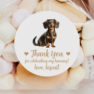 Autocollants de Faveur de Mariage de Chien Teckel