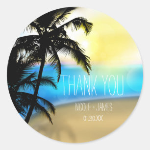 Autocollants de faveur tropicaux de plage et de pa