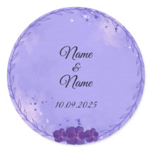 Autocollants de faveur violet